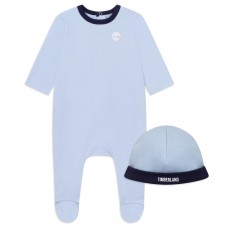 Timberland Baby Boys Pyjama & Hat Set - Pale Blue